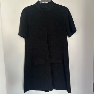 Zara Dark Gray High Neck Dress Size L (fits Medium)